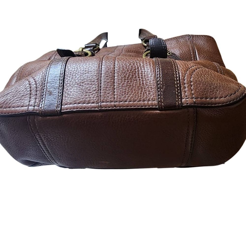 Coach Brown Pebbled Leather Purse - Picture 5 of 12